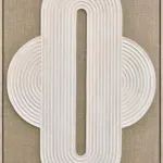 3D wanddecoratie 83x123cm Beige Taupe