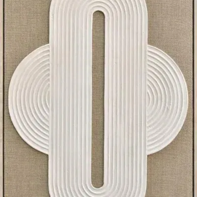 3D wanddecoratie 83x123cm Beige Taupe