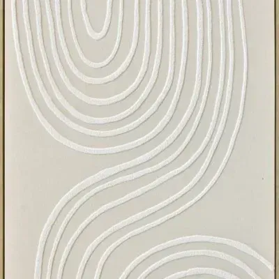 3D wanddecoratie 83x123cm taupe beige