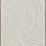 3D wanddecoratie 83x123cm beige wit #2