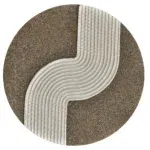 3D wanddecoratie rond Bruin beige 80 cm