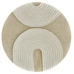 3D wanddecoratie rond Taupe beige 80 cm