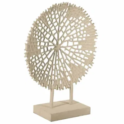 Ornament beeld coral beige 40 cm