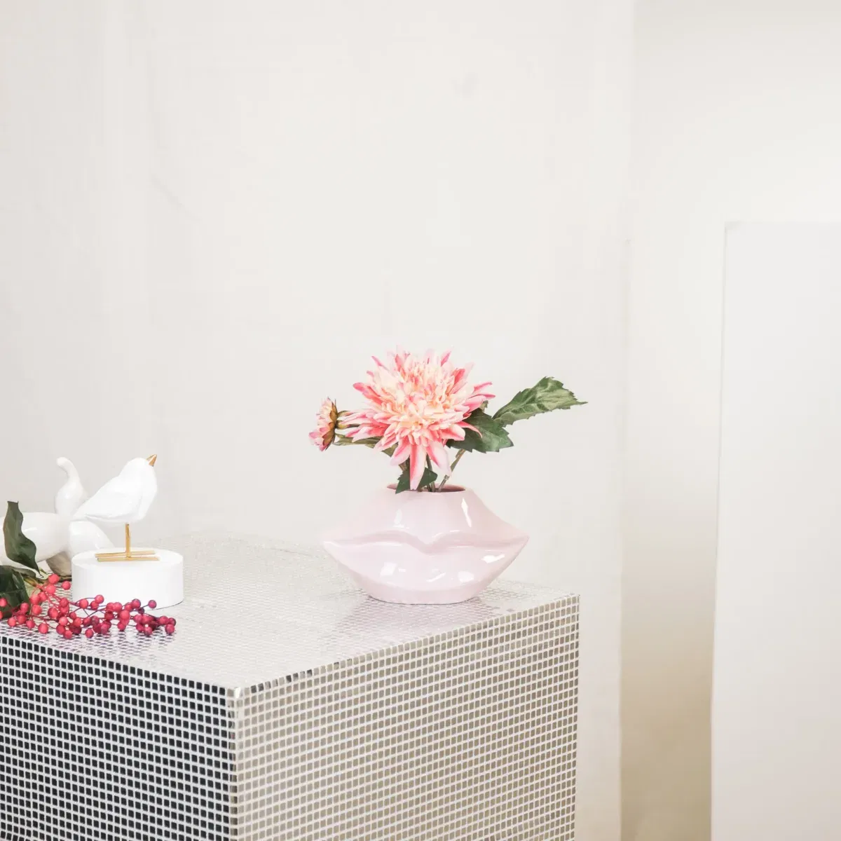 HV Lip Vaas- licht Roze - 21x19x11cm