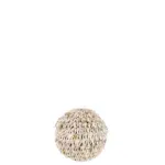 Schelpen bol decoratie naturel beige S Ø8cm