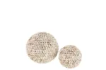 Schelpen bol decoratie naturel beige M Ø12cm