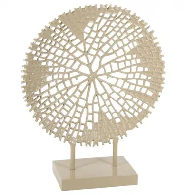 Ornament beeld coral beige 49cm