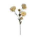 Losse zijden zonnebloem beige 70 cm