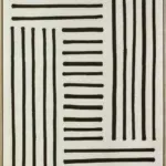 3D wanddecoratie beige zwart 83x123cm