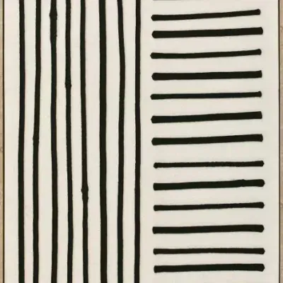 3D wanddecoratie beige zwart 83x123cm #2