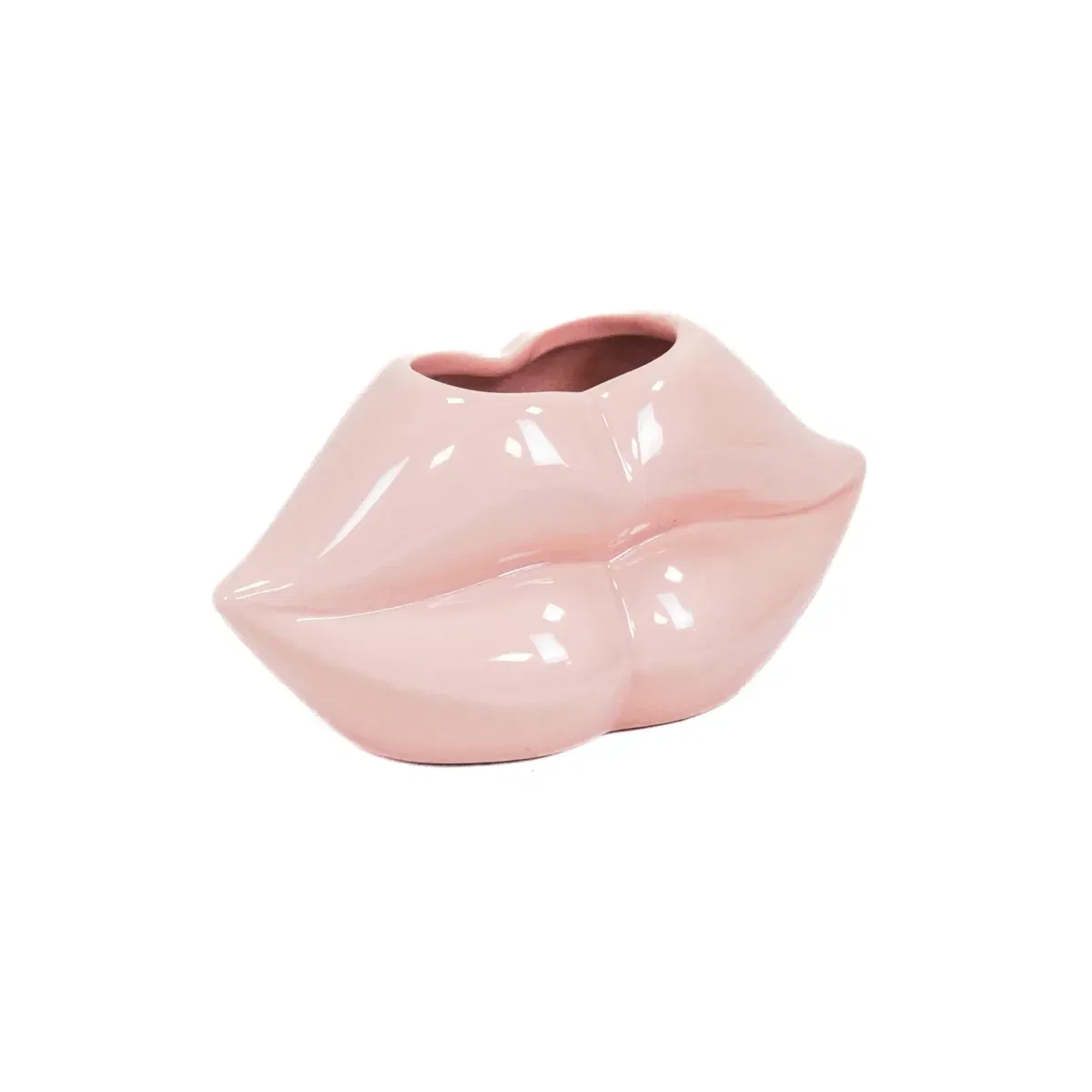 HV Lip vaas roze - licht Pink - 15,5x6,5x7,5cm