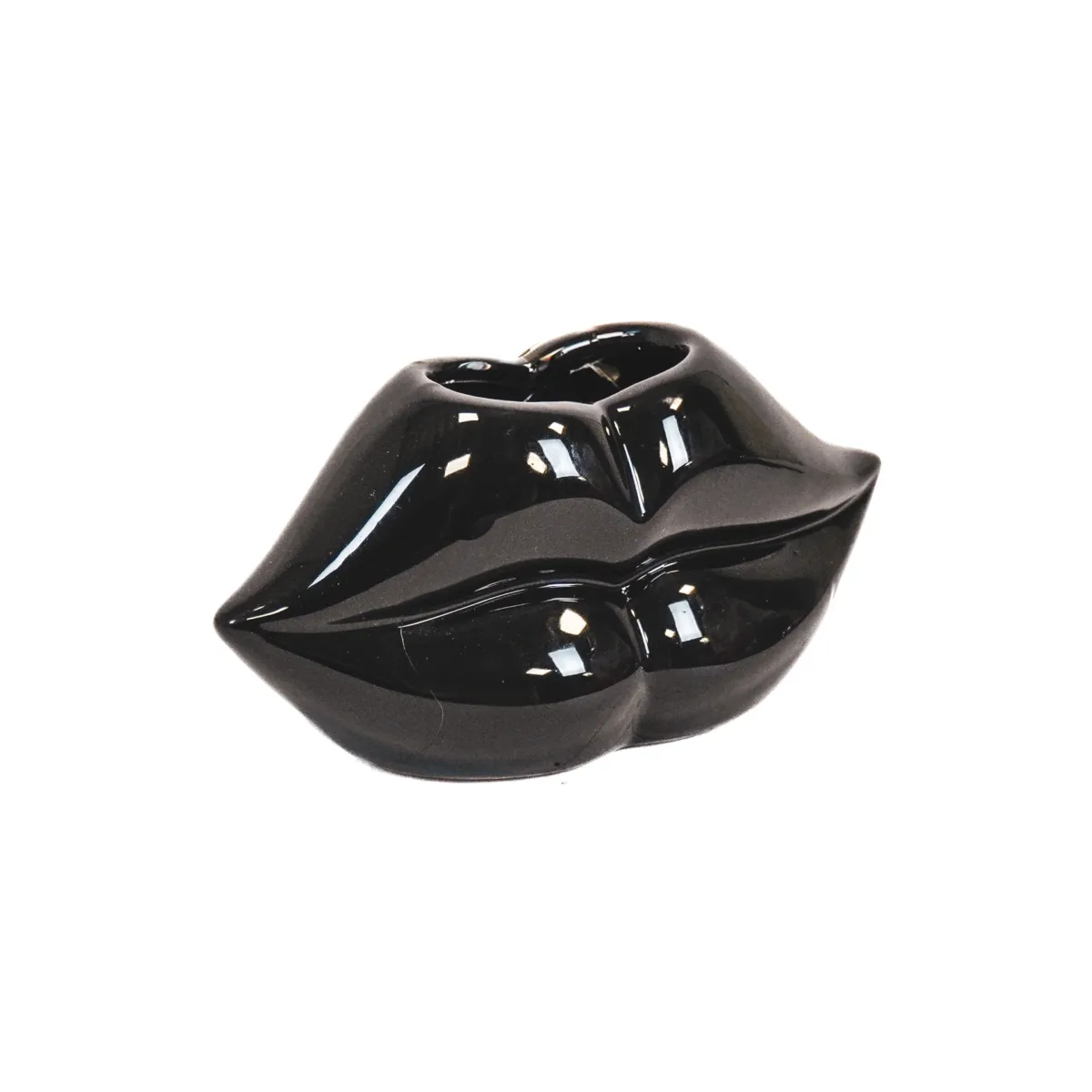 HV Lip vaas zwart - black - 15,5x6,5x7,5cm