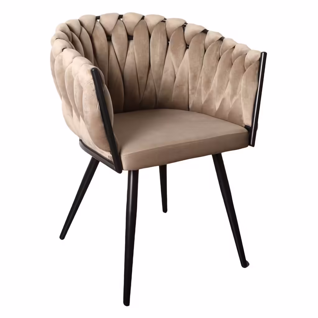 Wave eetkamerstoelen zandwit (Set van 2) pole to pole