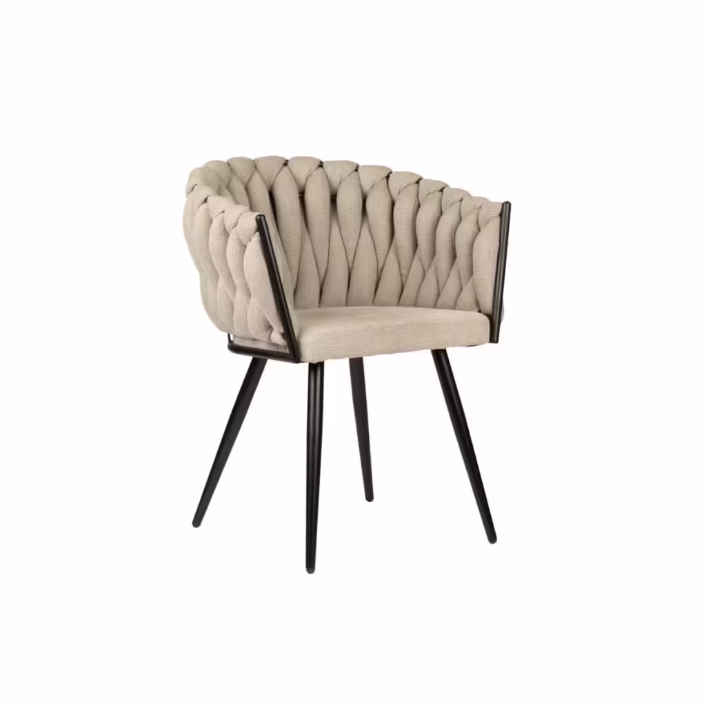Wave eetkamerstoelen beige (Set van 2)