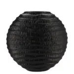 Inga jada oval luxe wave vaas zwart 31x12x30cm