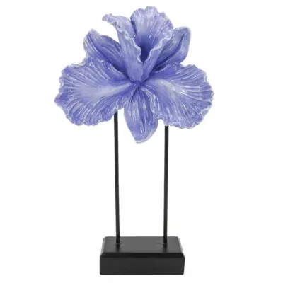 Decoratie standaard bloem ornament paars 29 cm