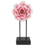 Decoratie standaard bloem ornament roze 25 cm
