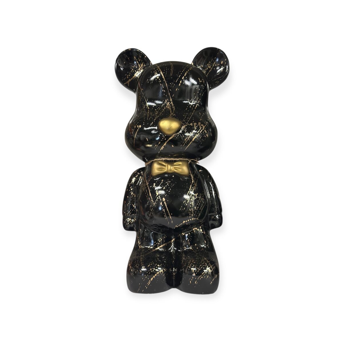 kunst teddy beer beeld zwart goud XXL kunst teddy beer beeld zwart goud XXL
