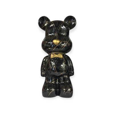 kunst teddy beer beeld zwart goud XXL