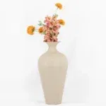 Beige vaas sand texture 9.5x17.5x40cm