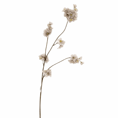 Zijden bloesemtak prunus malaga spray grijs 84cm