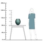 Chinko satin green groenen vaas