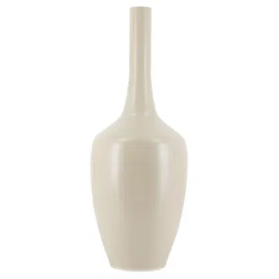 Beige vaas groot 13x21x60cm