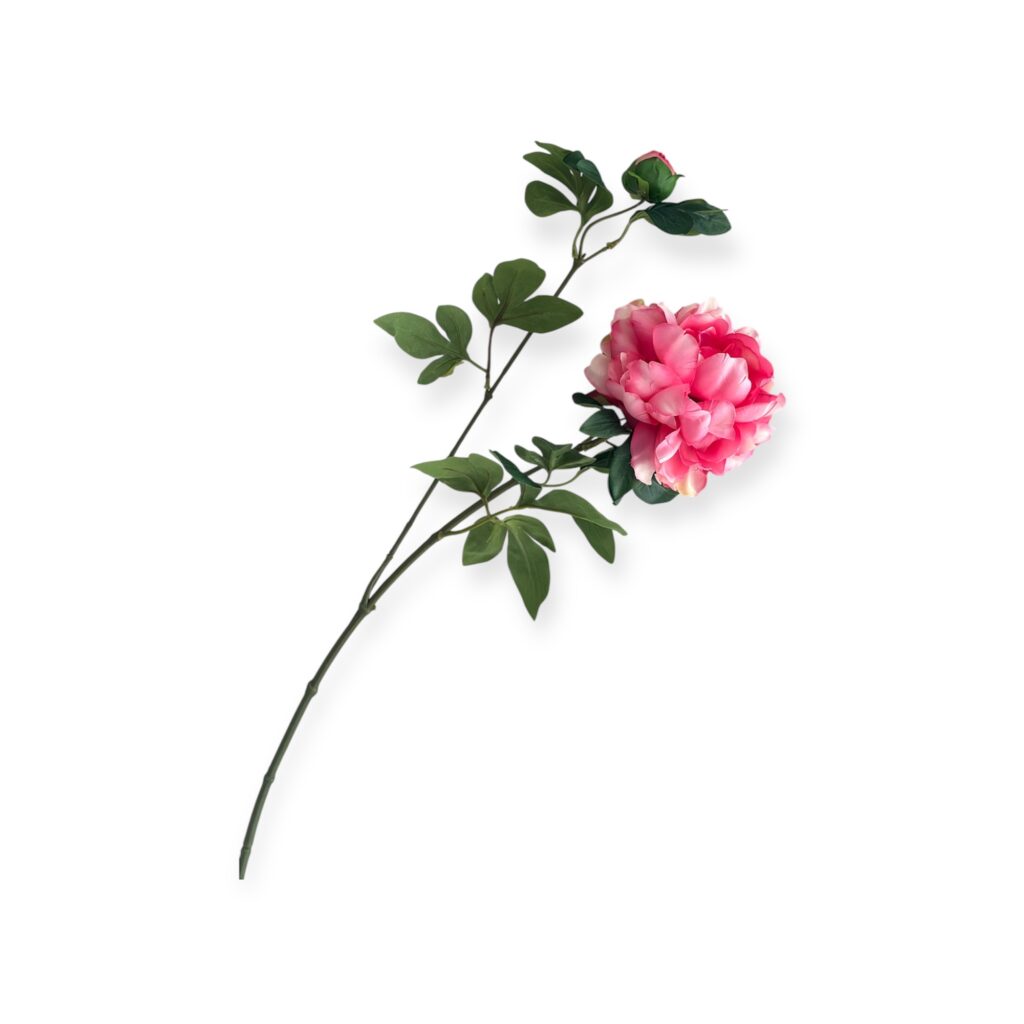 Losse kunstbloem pioenroos donker roze 68 cm