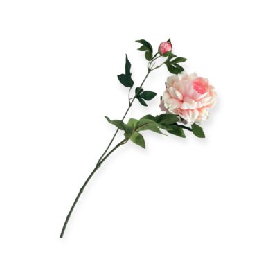 Losse kunstbloem pioenroos licht roze 68 cm