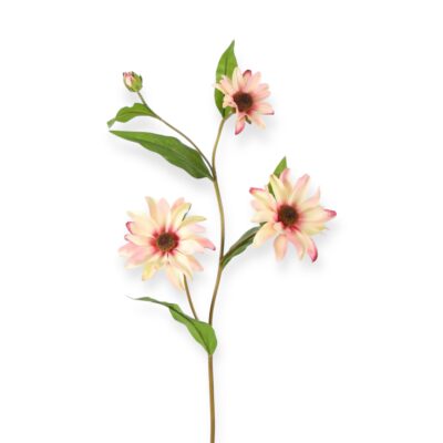 Kunstbloem Beige fuchsia roze 79cm