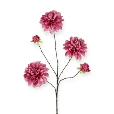 Losse zijde bloem Dahlia donker roze - 90 cm