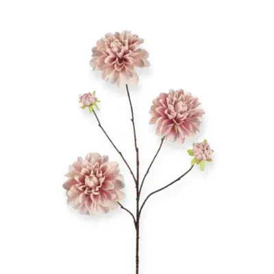 Losse zijde bloem Dahlia oud roze - 90 cm