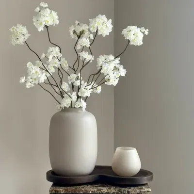 Tafeldecoratie set beige walnoot japandi