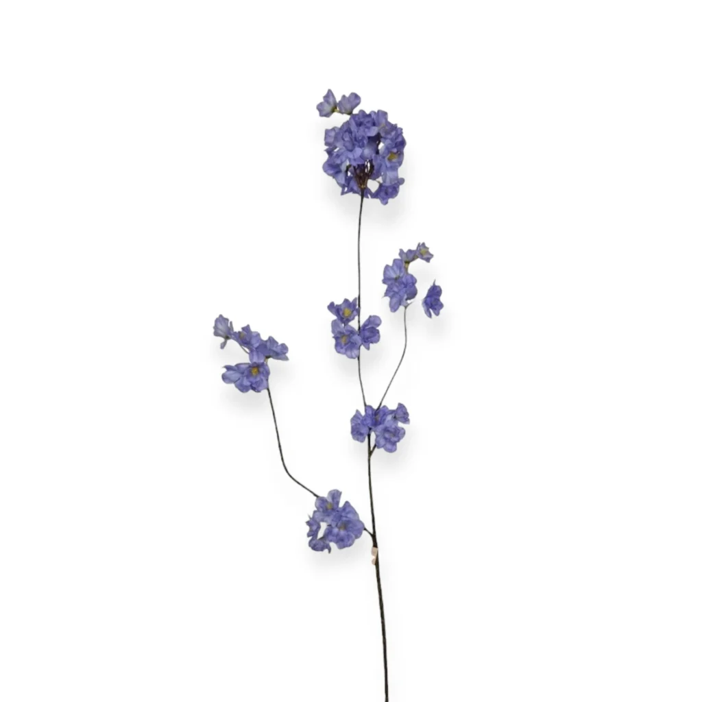 Zijden bloesemtak prunus malaga spray blauw paars 84cm