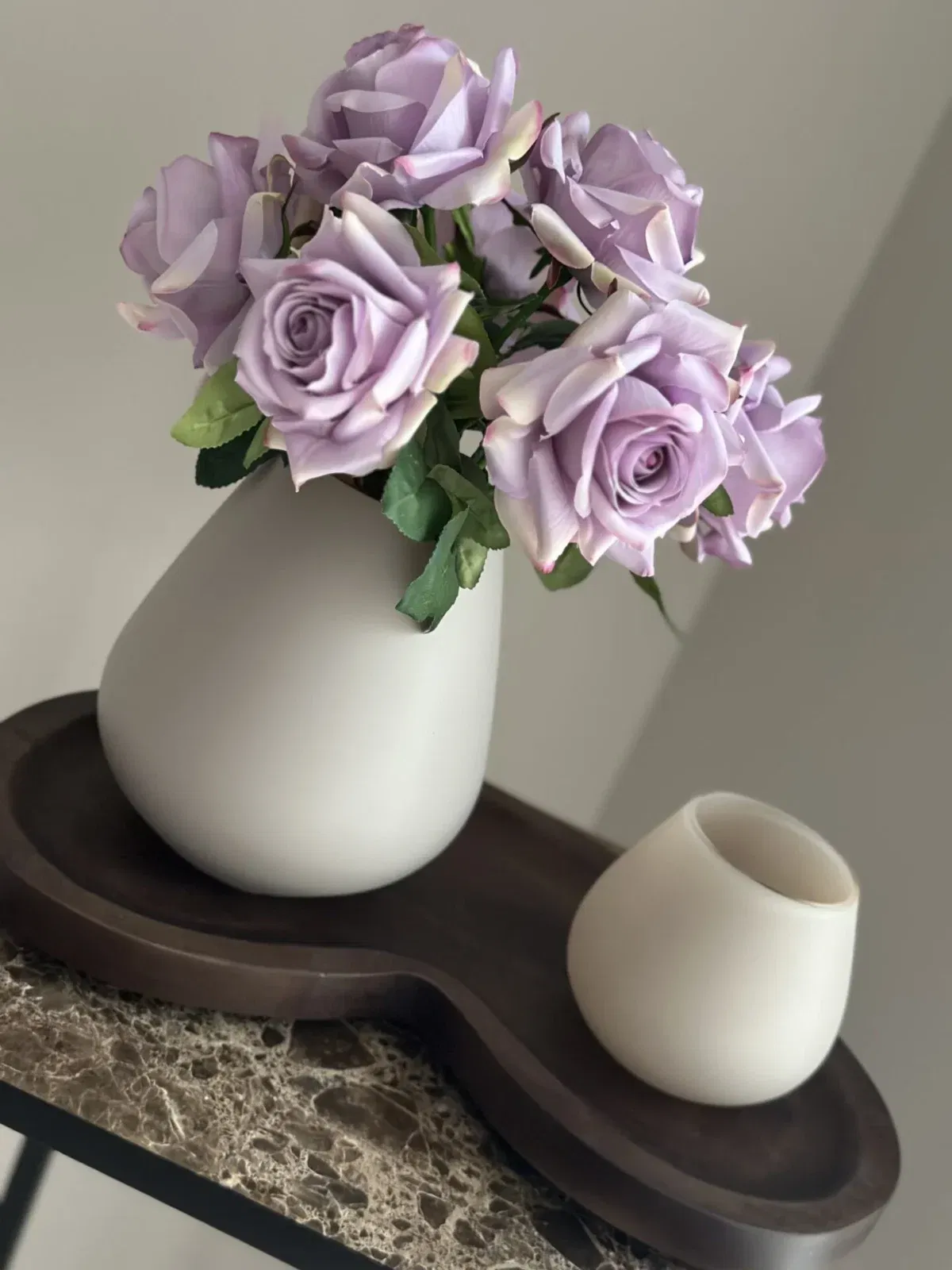 tafeldecoratie set met Lila rozen