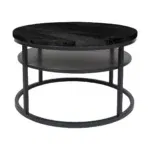 Salontafel Delhi Zwart Mangohout Rond ø70 cm