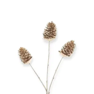 Herfstdecoratie Tak Dennenappel Goud 69 cm