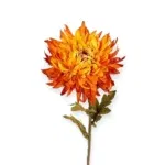 Kunstbloem Chrysant geel/oranje 62cm