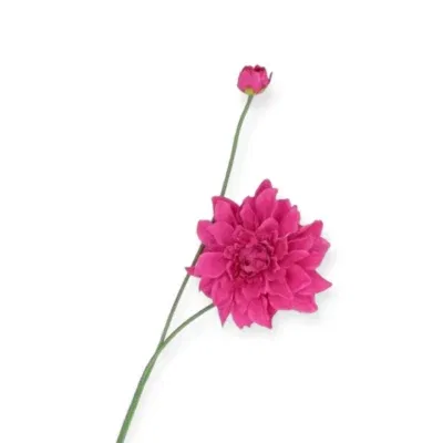 Losse zijde bloem Dahlia donker roze fuchsia - 78cm