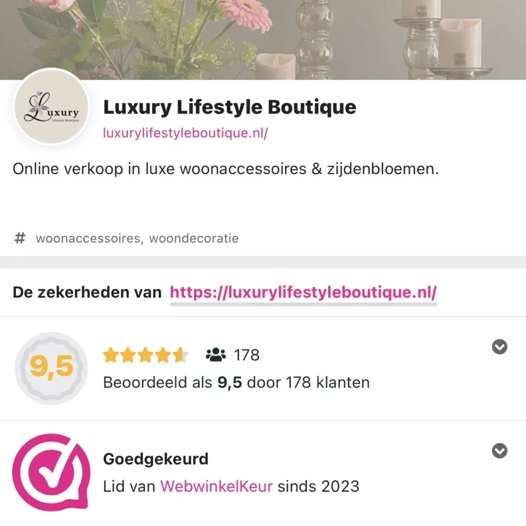 Luxury Lifestyle Boutique betrouwbare webshop