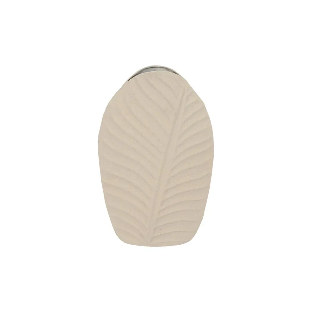 Vaas leaf creme metaal M