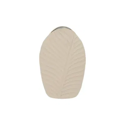 Vaas leaf creme metaal M