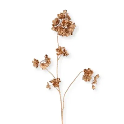 Zijden bloesemtak prunus malaga spray goud 84cm