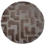 Vloerkleed Liana Bruin Rond ø160 cm