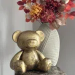 beer beeld goud zittend 35 cm