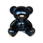 Beer beeld teddy zittend zwart goud 35 cm
