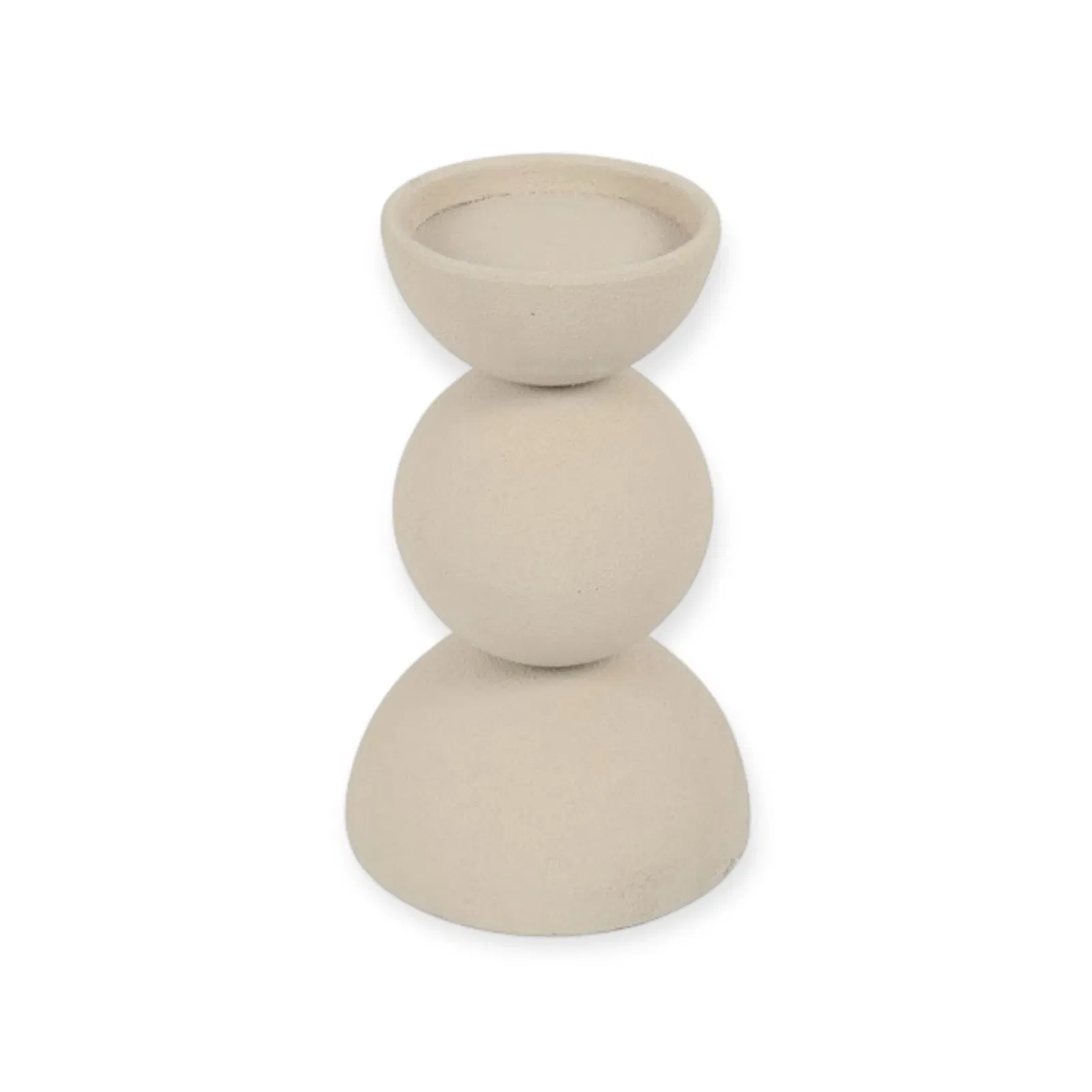 Beige kandelaar Ruby S Japandi - 12x12x19 cm Beige kandelaar Ruby S Japandi - 12x12x19 cm