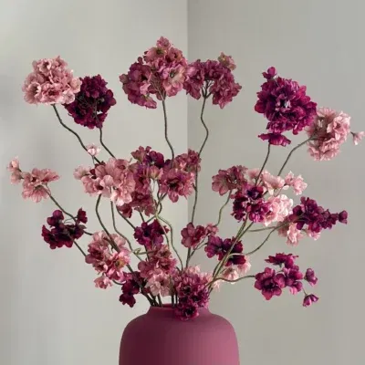 Bloesem boeket burgundy roze