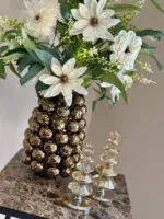 Decoratie kerstboom amber luster crystal glas