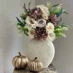 Herfstdecoratie set Beige bruin met pompoenen
